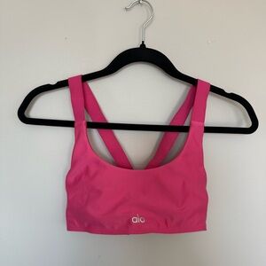 ALO Yoga Airlift Take Charge Fuchsia Pink Sports Bra